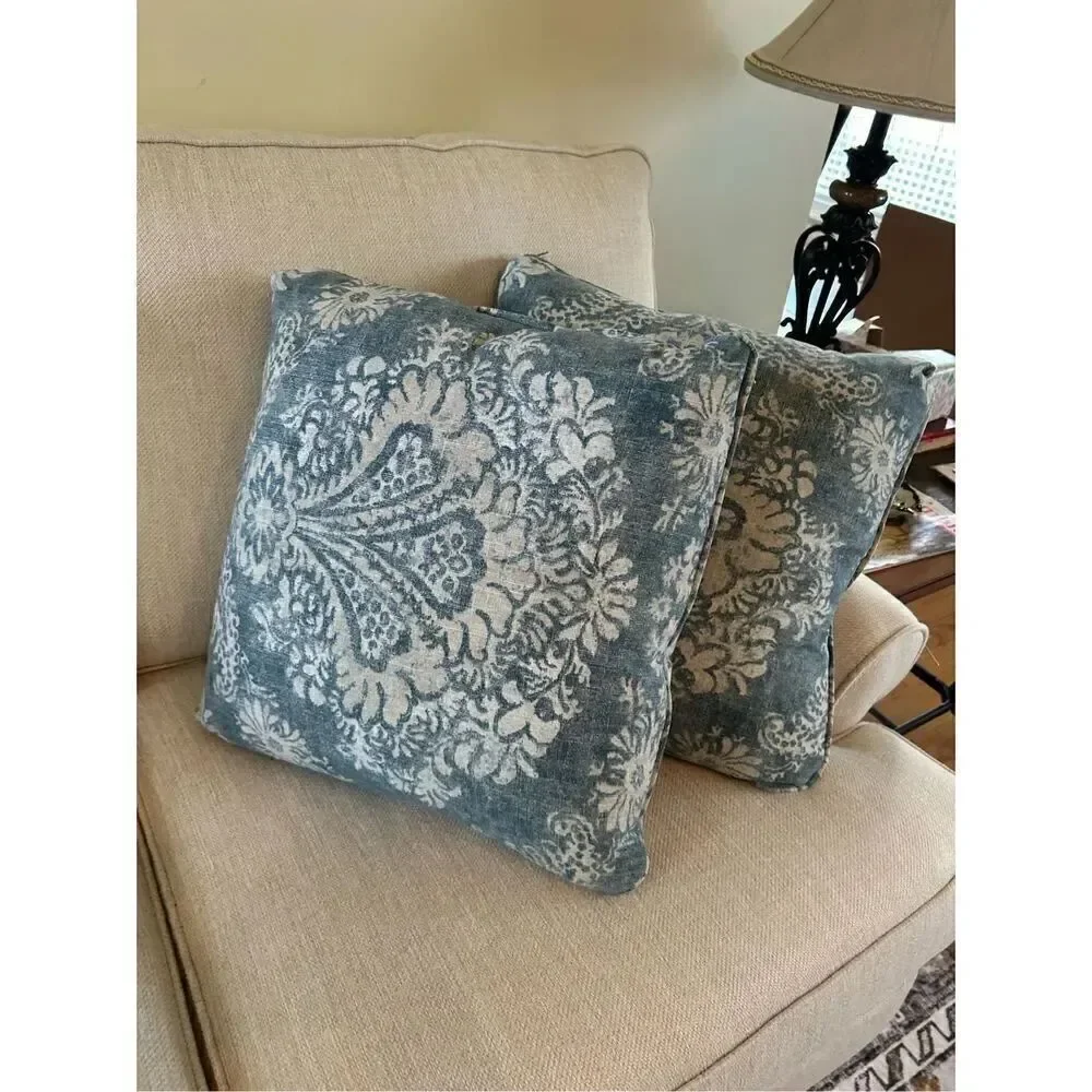 Alexandra Denim Square Pillows